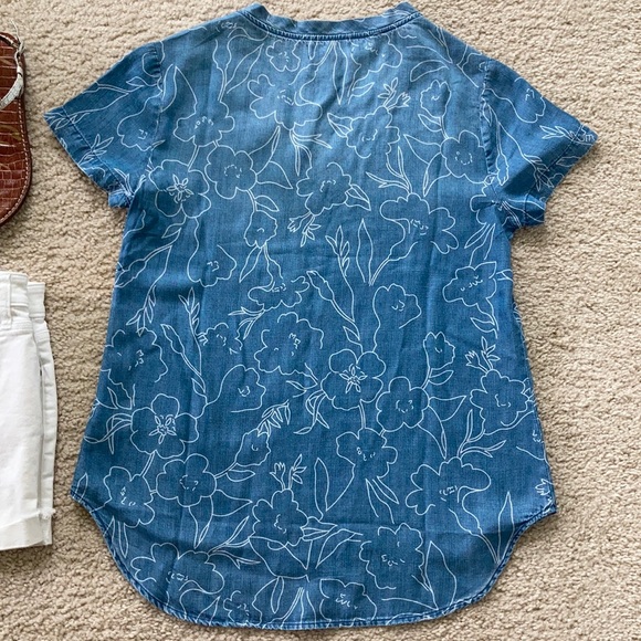 Cloth & Stone Short Sleeve Popover Top - Picture 5 of 5